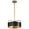 Nuvo Altos 3-Light Small Pendant Matte Black and Natural Brass 60/7842 - alternate 2
